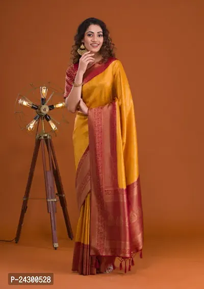 Classic Cotton Silk Saree with Blouse piece-thumb0