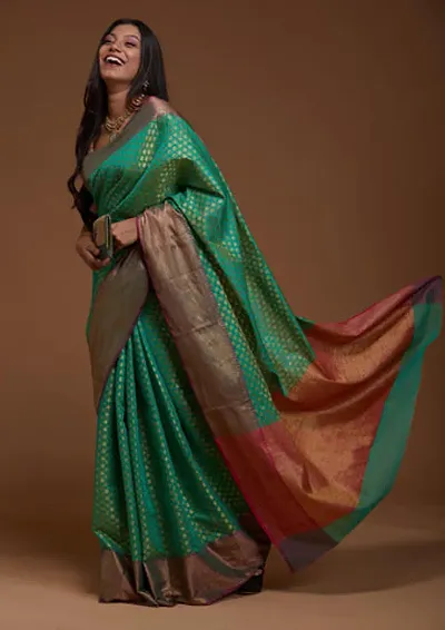 Alluring Cotton Silk Saree with Blouse piece 