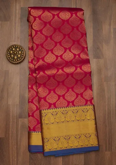 Glamorous Cotton Silk Saree with Blouse piece 