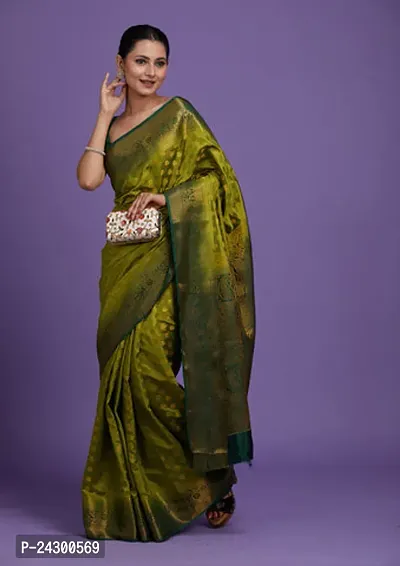 Classic Cotton Silk Saree with Blouse piece-thumb0