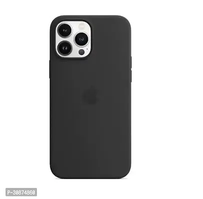 Back Cover Compatible with iPhone 13 pro Max Black Silicon-thumb0