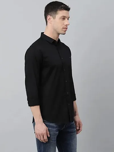 Stylish Blend Solid Casual Shirt For Men