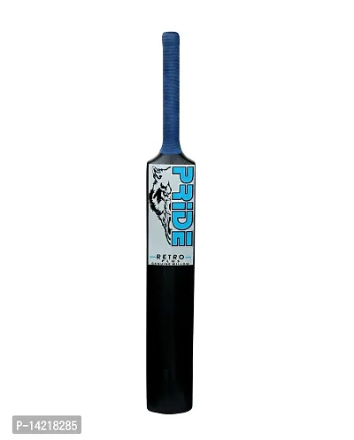 Retro P Classic PVC/Plastic Sky Blue/Blue Black Tennis Cricket Bat (800g) Size8 #-thumb2