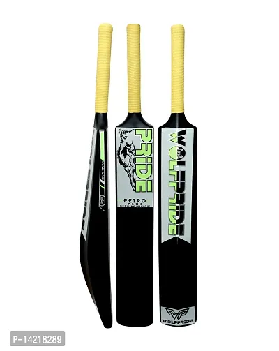 Retro P Classic PVC/Plastic Yellow/Y Black Tennis Cricket Bat (800g) Size8 #