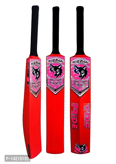 Wild Classic PVC/Plastic Red/B Red Tennis Cricket Bat (800g) Size8