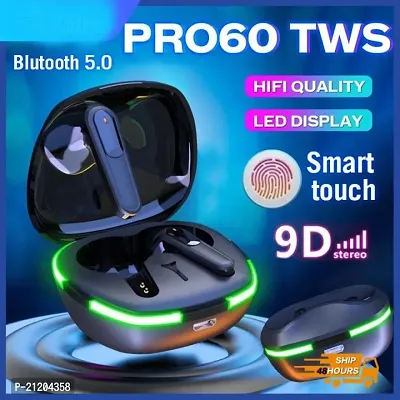 Pro 60 Earbuds/TWs/buds with 2000 MAH Power Bank Upto 280 Hours Playback Bluetooth Headset  (Black, True Wireless)-thumb5