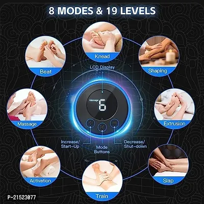 Quality Electric Portable EMS Foot Muscle Cervical Massage Pad/ Mat, Microcurrent Bioelectric Spine Relax Feet | 8 Mode  19 Level | Pain Relief Foot Massager-thumb3