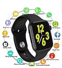 T 55 SM ART WATCH KJU HFFH Smartwatch  (Black Strap, FREE)-thumb3