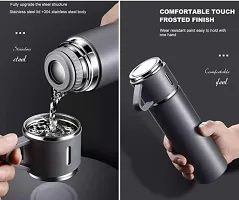 Stainless Steel Vacuum Flask with 3 set of Steel Cup Combo 500 ml Flask  (Pack of 1, Multicolor, Steel)-thumb3