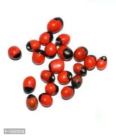 Natural Rakt Gunja -Red Chirmi Beads -Abrus Seed -Gamanchi -Gaunchi -Rati -Gulaganji -Guruvinda -Guruginia -101 pcs