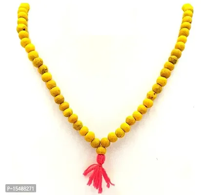 YouthPoint Haldi Mala for Pooja 108 Beads Original gath for jaap jap Pure in Jewellery Wooden Yellow moti Mala-thumb2