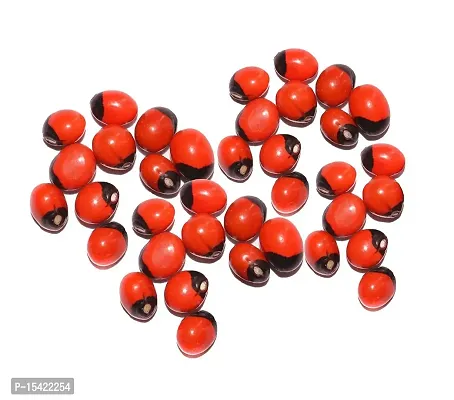Natural Rakt Gunja -Red Chirmi Beads -Abrus Seed -Gamanchi -Gaunchi -Rati -Gulaganji -Guruvinda -Guruginia -11 pcs -Good for Wealth Benefit-thumb0