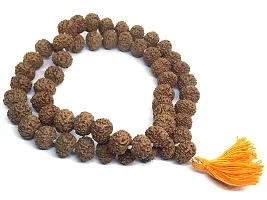 Rudraksha 5 Mukhi RUDRAKSHA JAAP MALA/Beads for Pooja (Astrology) Big(54+1 Beads)-thumb3