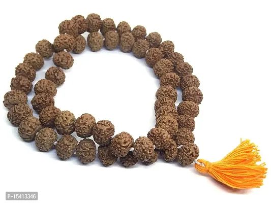 Rudraksha 5 Mukhi RUDRAKSHA JAAP MALA/Beads for Pooja (Astrology) Big(54+1 Beads)-thumb4