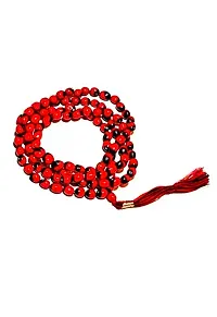 MTR Natural Rakt Gunja Seed Mala (Red Chirmi Seed Mala) 108+1 Beads Stone Necklace-thumb1