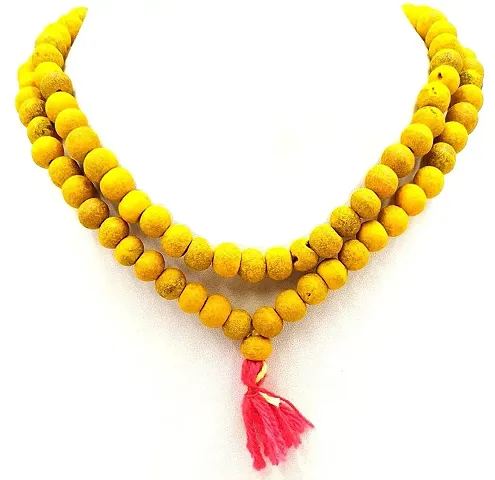 YouthPoint Haldi Mala for Pooja 108 Beads gath for jaap jap Pure in Jewellery Wooden moti Mala