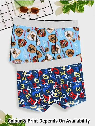 RIGLOZI Mens All Over Printed Trunks Pack of 2