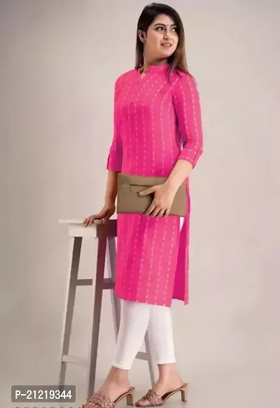 Women stylish Rayon Printed Straight Kurta