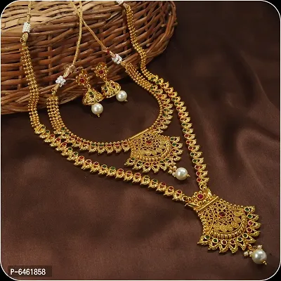 Elite Beautiful Stylish Combo Gold Plated Jewellery Set For Women