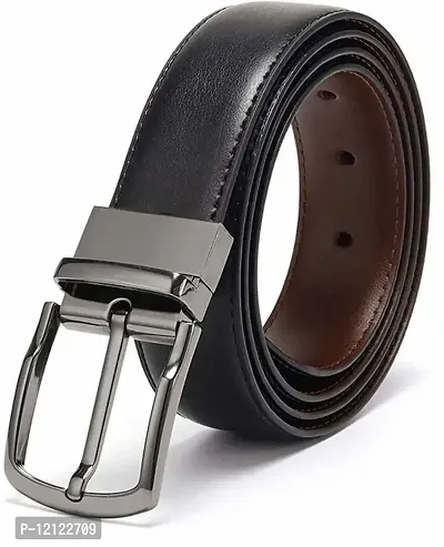 YASHISH Reversible Black And Brown Leather Belt for Men 1 Year Warranty