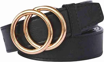 YASHISH Women Faux Leather Belt (BLACK, Faux Leather)-thumb1