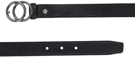 YASHISH Women Faux Leather Belt (BLACK-1, Synthetic Leather)-thumb1