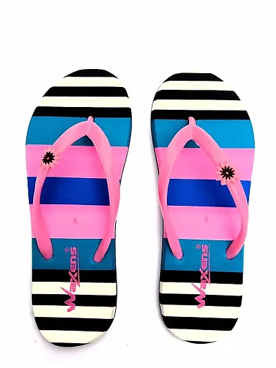 Waxens-Womens Flip-Flops (Pink, numeric_5)