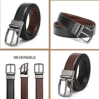 YASHISH Reversible Black And Brown Leather Belt for Men 1 Year Warranty-thumb3