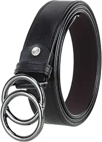 YASHISH Women Faux Leather Belt (BLACK-1, Synthetic Leather)-thumb2