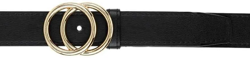 YASHISH Women Faux Leather Belt (BLACK, Faux Leather)-thumb3