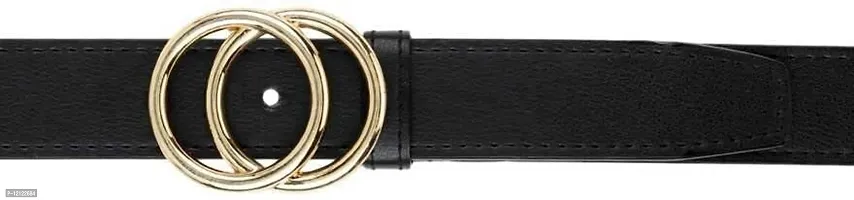 YASHISH Women Faux Leather Belt (BLACK, Faux Leather)-thumb4