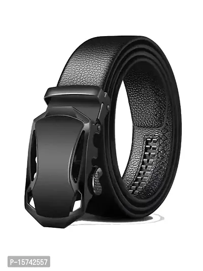 Winsome Deal Men Artificial Leather Auto Lock Buckle Belt, Formal Belt