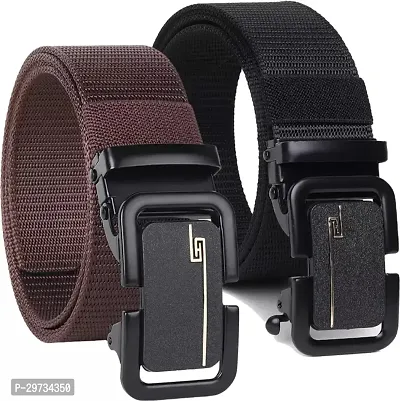 Stylish Nylon Belt for Men Pack of 2-thumb0