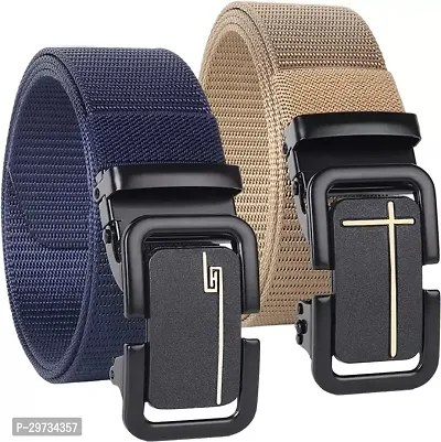 Stylish Nylon Belt for Men Pack of 2