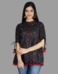 Trendy Rayon Printed Tunic Top for Women-thumb3