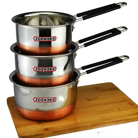Stainless Stee Copper Bottom Sauce Pan, milk pan,tea Pan -Capacity 1500ml,1000ml,750ml