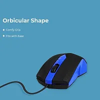 Foxin Smart-Blue Wired USB Mouse: High Resolution 1200 DPI Optical Sensor | Durable Button Design with Scroll Wheel | Quick Response Ergonomic Mouse for PC/Laptop/CCTV DVR - Comfortable All-Day Grip-thumb4