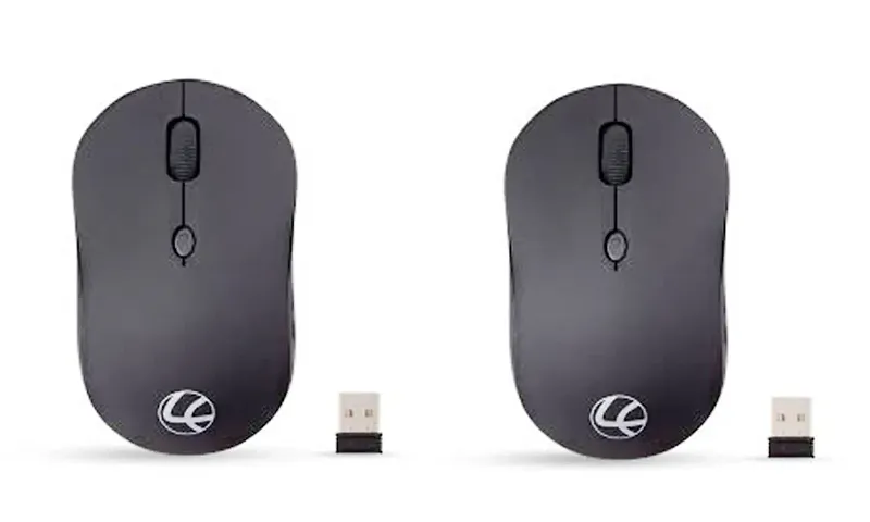 Lapcare ( 02 piece ) Type-C and USB Bluetooth/Wireless Mouse | 2.4Ghz Ergonomic Design Mice LWM-009 with 1 Year Warranty in Offers