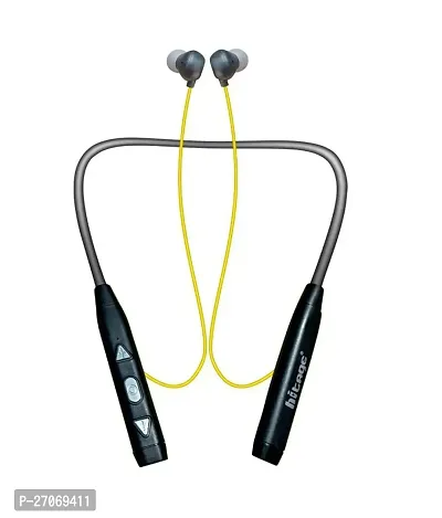 Titanic Series (26 Hours Playtime 36 Hours Talktime Sports Bluetooth Neckband Wireless with Mic Headphones/Earphones (Yellow, in The Ear)-thumb0