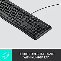 Wired Keyboard for Windows, USB Plug-and-Play, Full-Size, Spill-Resistant, Curved Space Bar, Compatible with PC, Laptop-thumb1