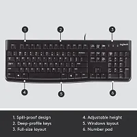 Wired Keyboard for Windows, USB Plug-and-Play, Full-Size, Spill-Resistant, Curved Space Bar, Compatible with PC, Laptop-thumb3