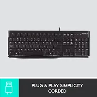 Wired Keyboard for Windows, USB Plug-and-Play, Full-Size, Spill-Resistant, Curved Space Bar, Compatible with PC, Laptop-thumb4