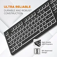Wired Keyboard | White Backlit with Brightness Control | Laser-Etched Keys | 12 Multi-Media Keys | Plug and Play USB Connection | Compatible with PC/Mac/Laptop |-thumb3