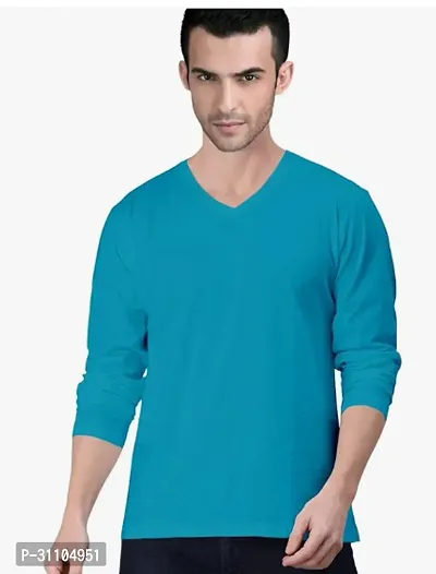 Stylish V Neck Tshirt For Mens-thumb0