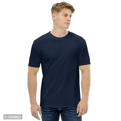 Round Neck Solid T Shirt Regular Fit-thumb0