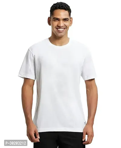 Stylish Polyester Round Neck Solid T-Shirt For Men-thumb0