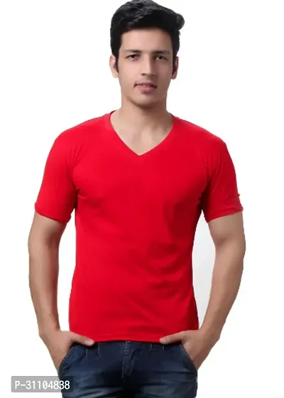 Stylish V Neck Tshirt For Mens-thumb0