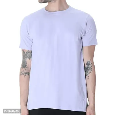 Stylish Polyester Round Neck Solid T-Shirt For Men-thumb0