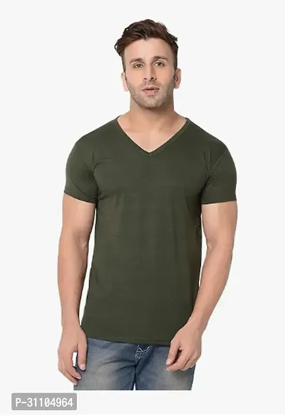 Stylish V Neck Tshirt For Mens-thumb0