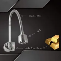 Brass Sink Cock Flexible Spout, And Chrome Finish Sink for Kitchen and Bathroom tap-thumb1